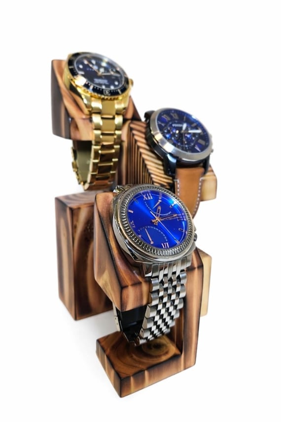 Wood Watch Stand 3 Tier, Men's, Handmade