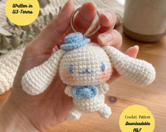 Gehäkelte Hunde Schlüsselanhänger Muster: Amigurumi Welpe Anhänger (PDF Download)