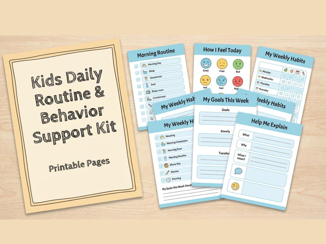 Behavioral Routines Kids Routine and Behavior Charts, Canva Template (digital Download) - Etsy