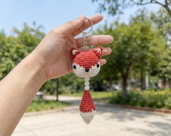 Fuchs Schlüsselanhänger Häkelanleitung: Amigurumi Tier Anhänger (PDF Download)