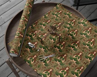 Papel de embrulho Mãe Terra da Floresta, Papel de presente Deusa da Natureza
