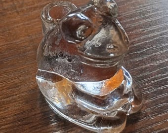 ¿Vikingo vintage? Soporte de vidrio moldeado con forma de rana para lápices, punteros táctiles, Apple Pen, bolígrafos y flores.