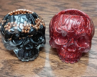 Bleeding Eyes Skull Candle Holder - Incense Burner