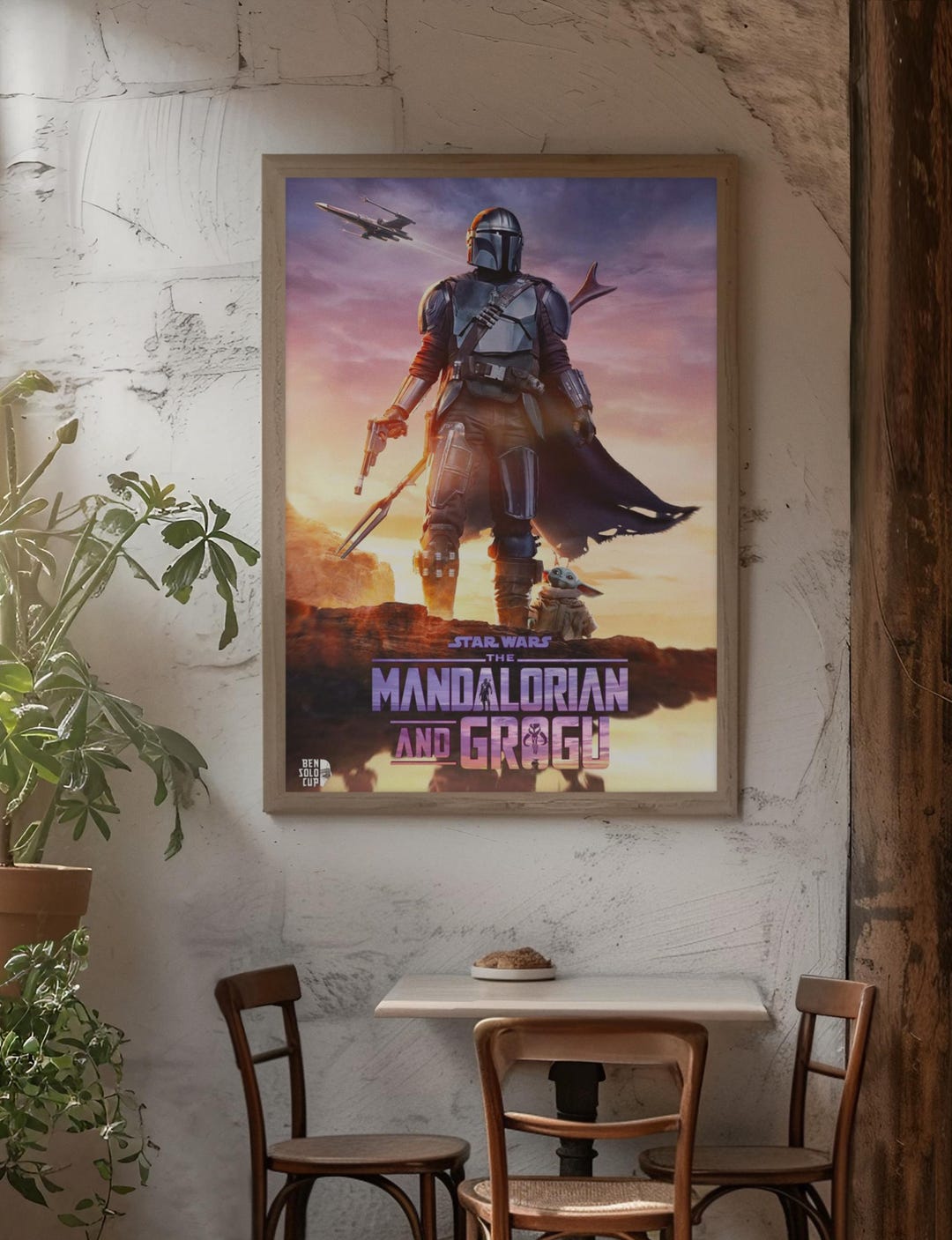 The Mandalorian & Grogu Poster | Star Wars TV Wall Art | Din Djarin ...