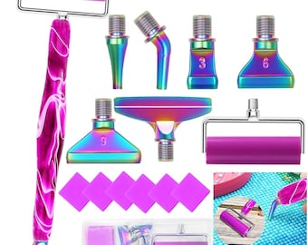 Herramientas para arte con diamantes, kits de accesorios para pintura con diamantes con punta metálica y taladro.