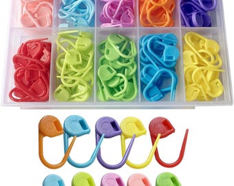 150 marcadores de punto de bloqueo para crochet, pinzas para agujas de tejer, 10 colores