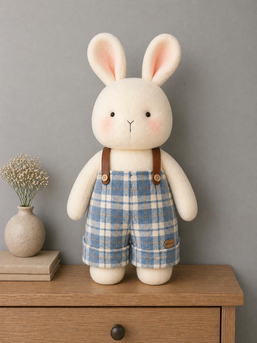 Stuffed Bunny PDF Pattern With Clothes | Plush Rabbit Sewing Pattern ...