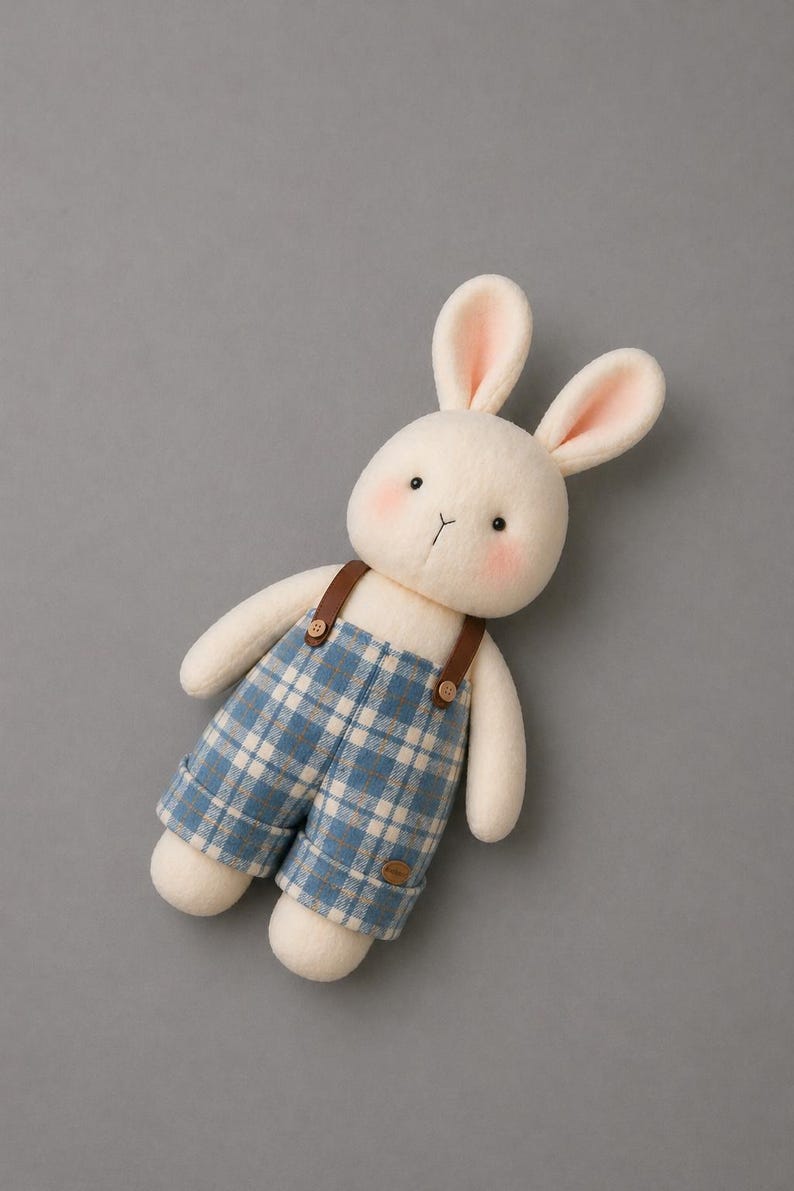 Stuffed Bunny PDF Pattern With Clothes | Plush Rabbit Sewing Pattern ...