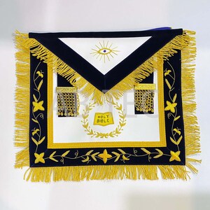 Tablier maçonnique en cuir – GLCI – Très Respectable Frère (TRF) – Brodé machine