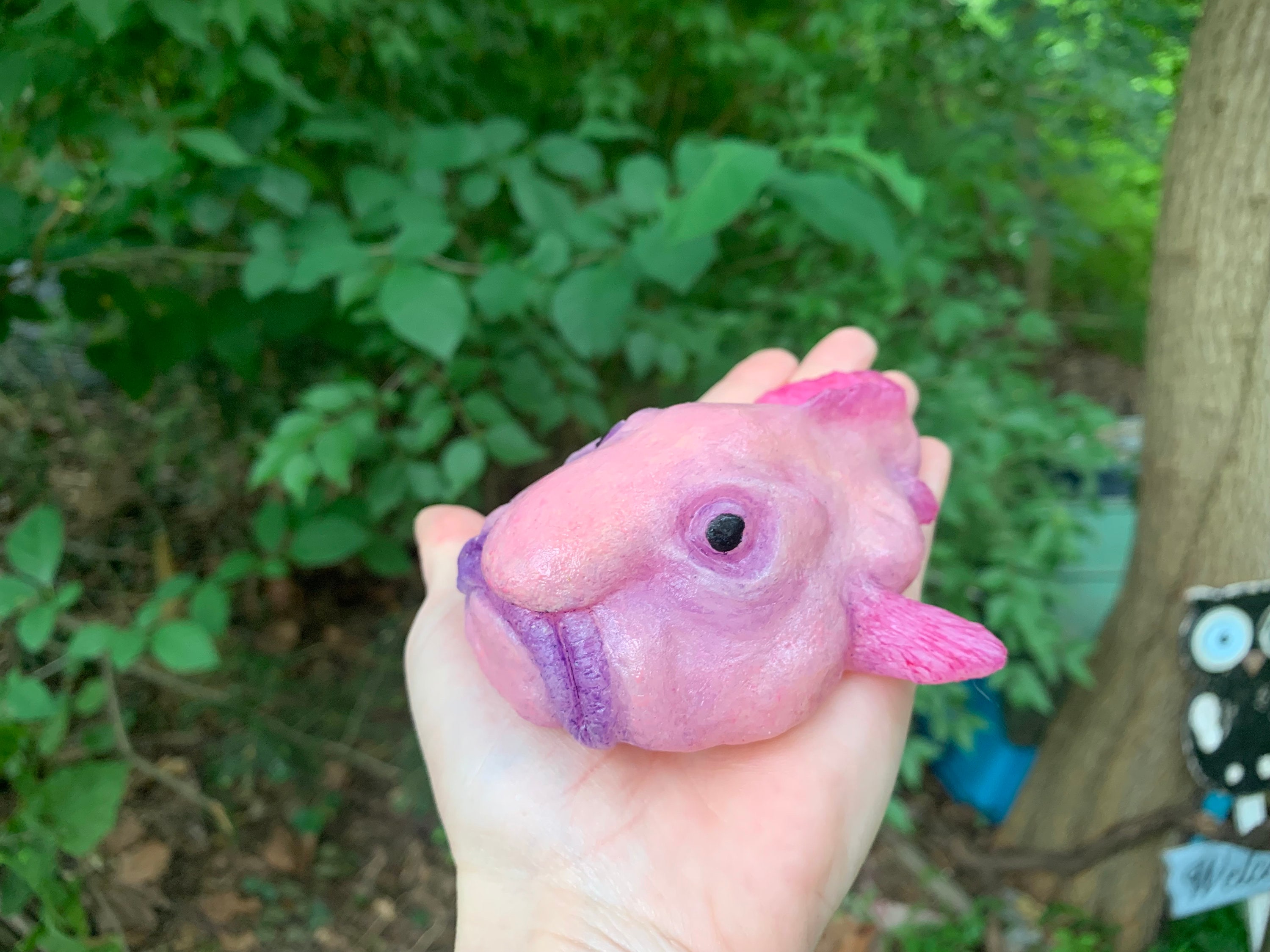 Blob Fish in Resin Pond Bowl Weirdo Gift Pet Blobfish 