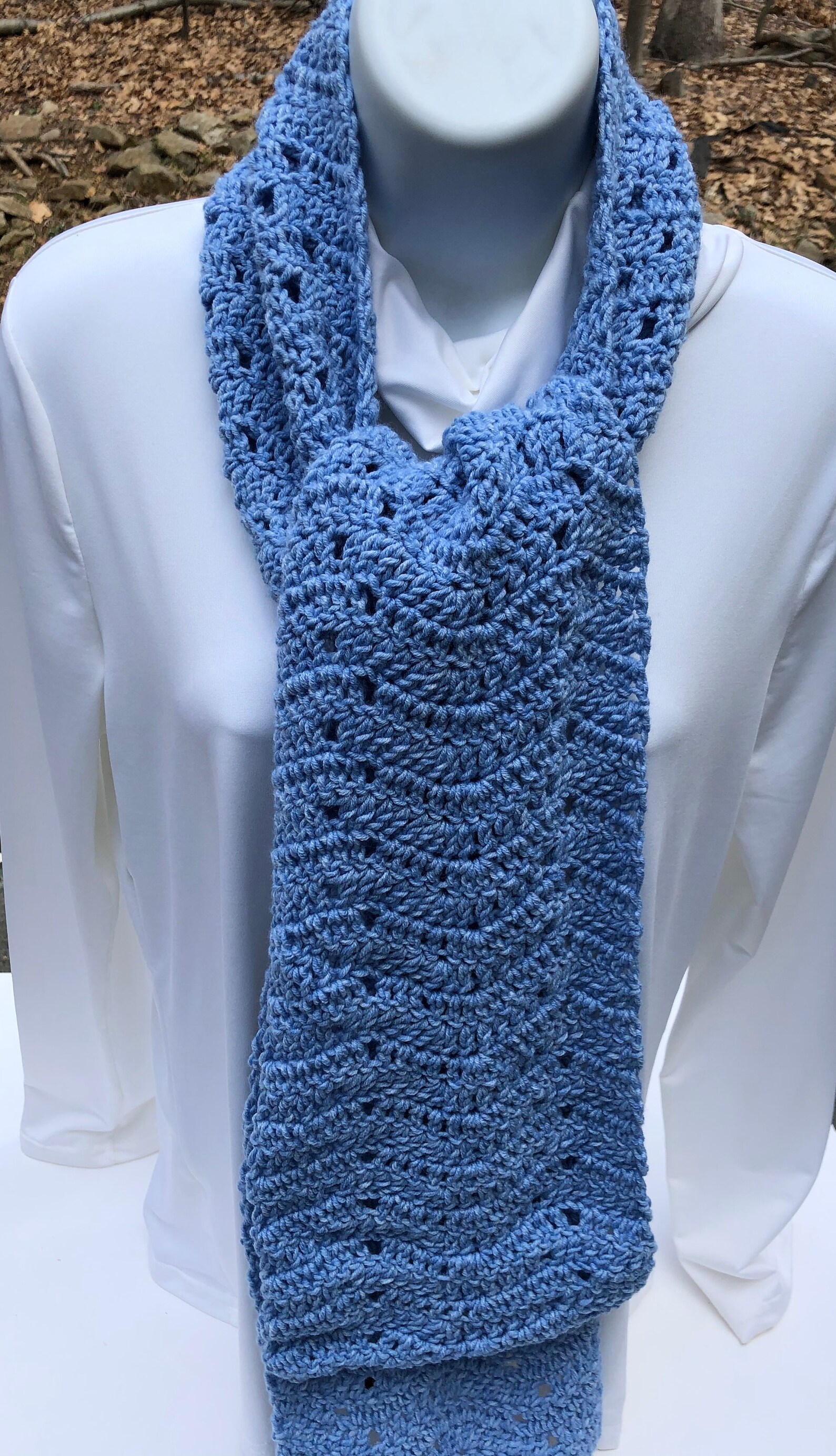 wavy scarf crochet pattern