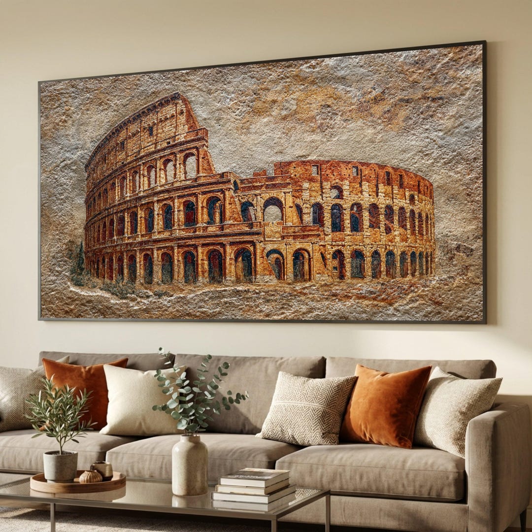 Colosseum Canvas Print, Rome Landmark Wall Art, Travel Lover Decor - Etsy