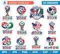 World Cup 2026 SVG Bundle, Soccer Trophy Vector, Football Clipart, USA Canada Mexico Football Fan Shirt Designs, Instant Download product logo