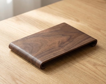 Soporte de madera para té y café, minimalista, hecho a mano, para encimera de cocina.