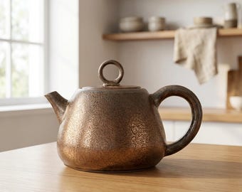 Handmade Japanese Ceramic Teapot | Wabi Sabi Stoneware Tea Pot | Minimal Tea Kettle