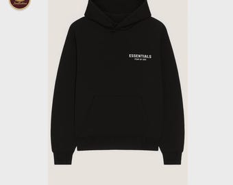 Fear of God Essentials Hoodie  Unisex Oversized Streetwear Sweatshirt, Minimalist Pullover, Neutral Tone Hoodie