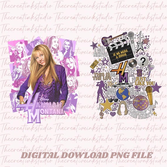 Hannah Montana PNG, Hannah Montana Bootleg Png, Hannah Montana Homage Png, Disneyland Channel Girl Trip Png, Magic Kingdom, Digital Download