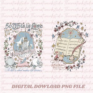 ヴィンテージ ディズニー シンデレラ PNG、So This Is Love Tシャツ、プリンセス シンデレラ コケット ボウ PNG、ディズニー プリンセス、ガールズ トリップ デジタル ファイル