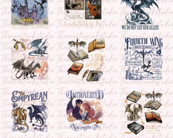 Fourth Wing-serie png, Basgiath War College, png, Dragon Rider-ontwerp, Rebecca Yarros-merchandise, Violet Sorengail, leesgrage merchandise-gif