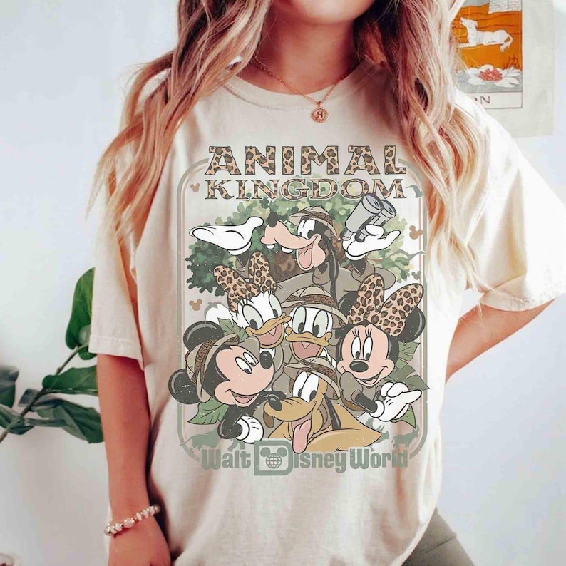 Disney Mickey & Friends Animal Kingdom Safari Mode png, Walt Disney World Trip Tee, Let's Get Wild Gift PNG, Disneyland Holiday Family image 2