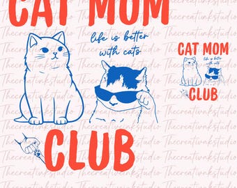 Kattmamma png, kattmamma png, rolig katt digital nedladdning, kattmamma present, kattmammaklubb png, kattälskare, mamma png