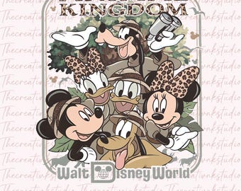 Disney Musse Pigg & Vänner Djurriket Safariläge png, Walt Disney World-resa T-shirt, Låt oss bli vilda present PNG, Disneyland-semesterfamilj