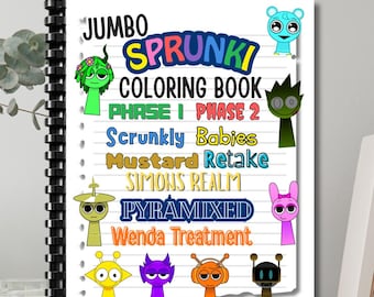 JUMBO Sprunki målarbok vol. 1-vol. 2, digital nedladdning