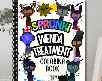 Sprunki Wenda Treatment Coloring Book, Digital Download