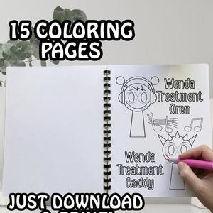 Sprunki Wenda Treatment Coloring Book, Digital Download