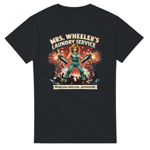 Mrs Wheeler Stranger Things Shirt 80s Mom Parody Tee Retro Comic Style Hawkins Humor Fan Inspired Graphic T‑Shirt