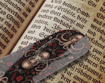 Marcapáginas Lovecraftiano, regalo para amantes de los libros, regalo para amantes de los libros de terror, marcapáginas Dark Academia, Necronomicon, accesorio de lectura Cottagecore