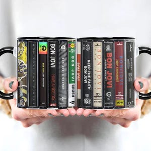Caneca Bon Jovi Retro Cassette Collection - Ideal para Amantes da Música imagem 2