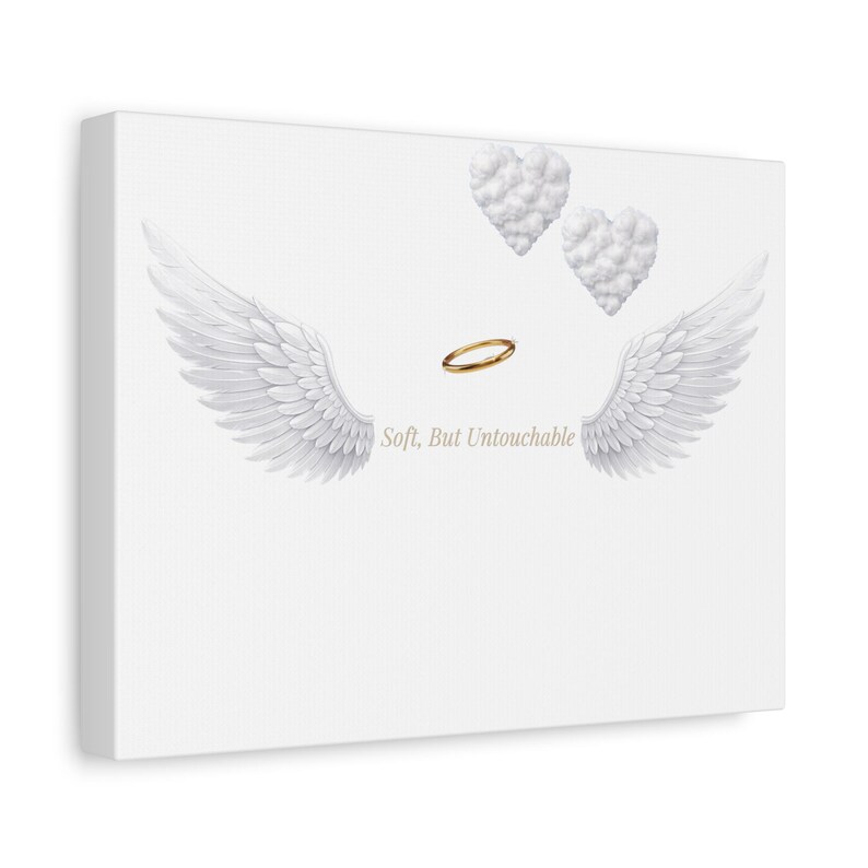 Angel Wings Halo Canvas Matte Stretched Wall Art - Etsy