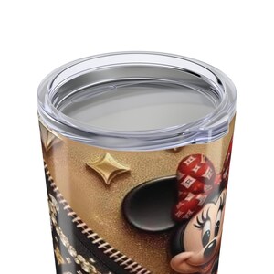 Minnie Mouse-beker met ritssluiting 20oz | roestvrijstalen reisbeker stripfiguur afbeelding 6