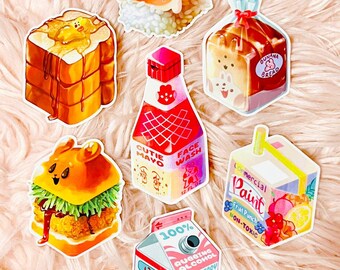 奇妙なキューブ型食品ステッカー