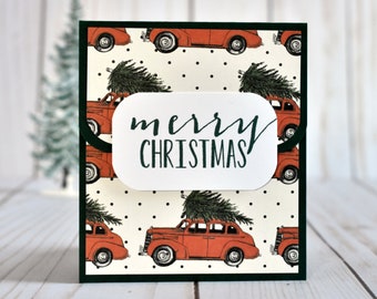 4 Red Truck Christmas Gift Card Holder - Holiday Gift Card Holder - Christmas Gift for Teens - Gift Card Envelope - Holiday Money Envelope