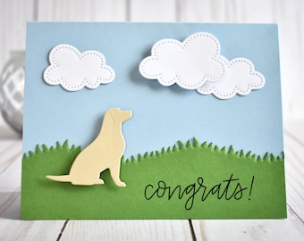 Handmade New Puppy Card – Labrador, Rescue Dog Congrats