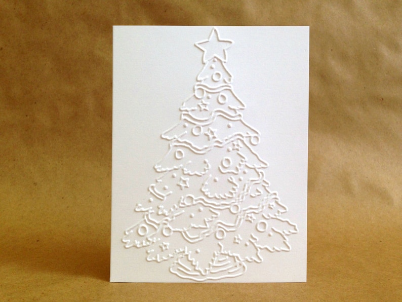 Christmas Cards Boxed Set Embossed Holiday Card Set of 8 Etsy