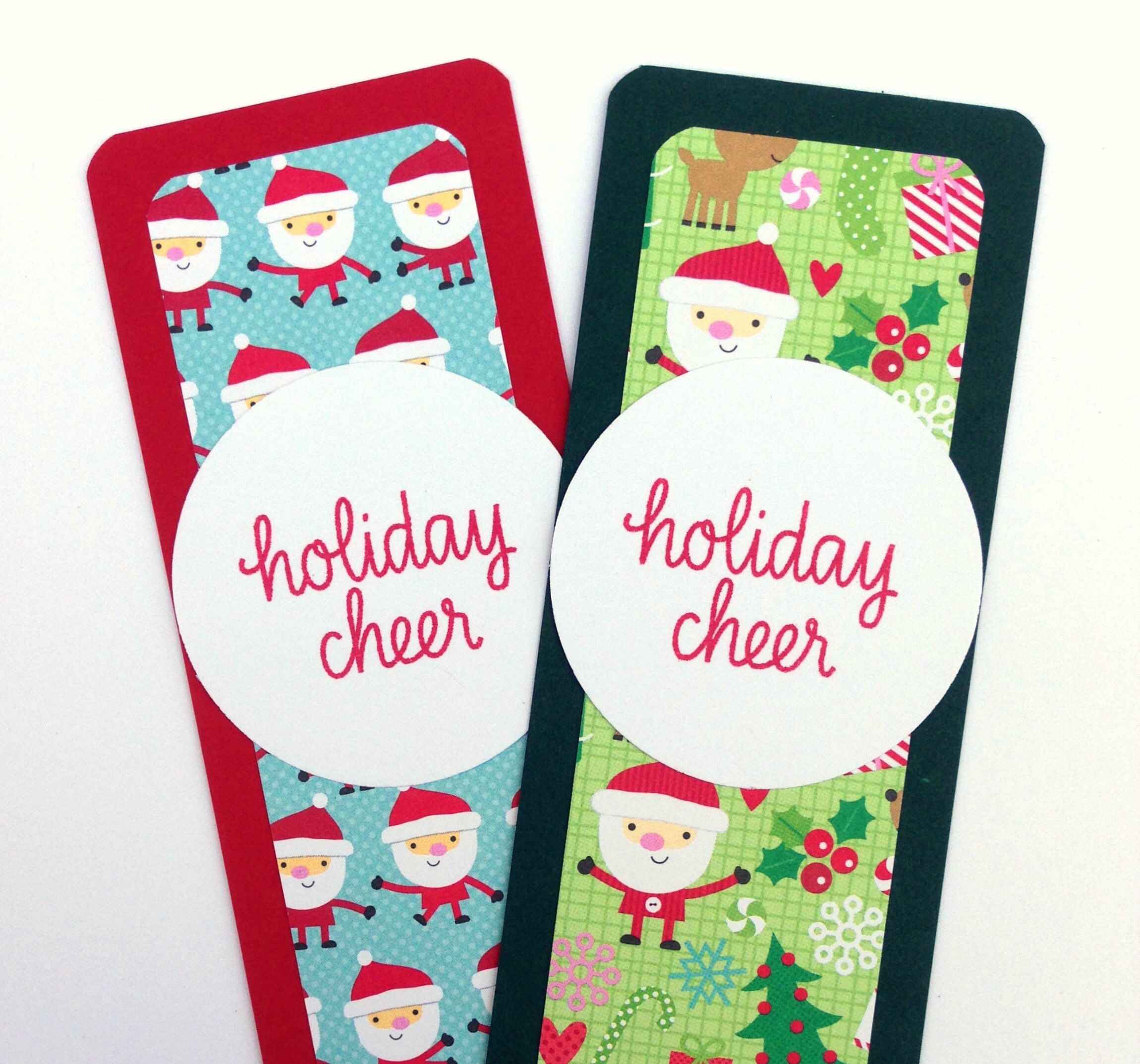 Christmas Bookmarks Handmade Holiday Bookmark Unique Etsy