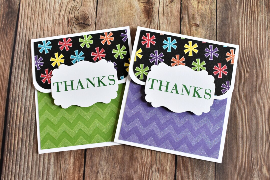 Thank You Gift Card Holder Set of 2 Variety Thanks Gift Card Holders ...