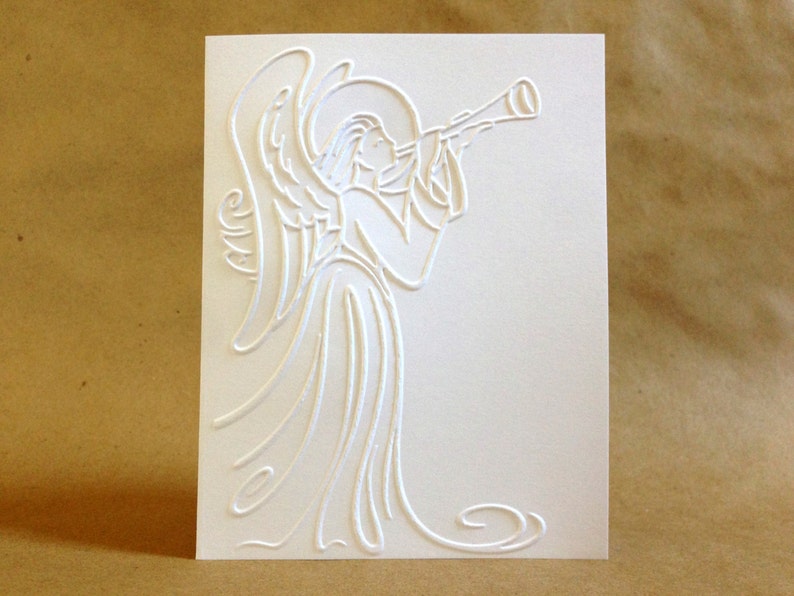 Angel Christmas Card Boxed Embossed Christmas Cards Christian Christmas