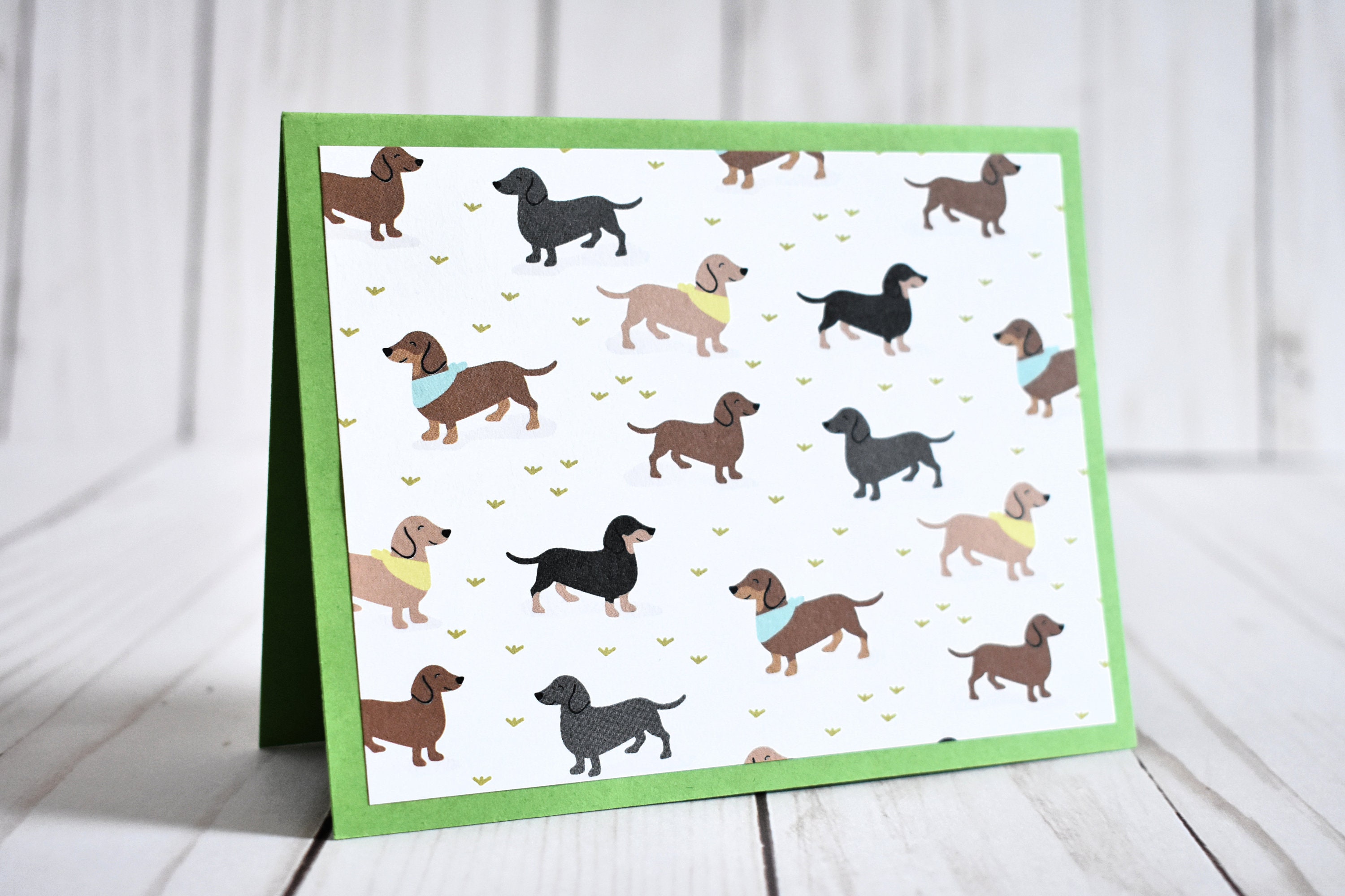 Dachshund Stationery Weiner Dog Card Handmade Blank Dog - Etsy