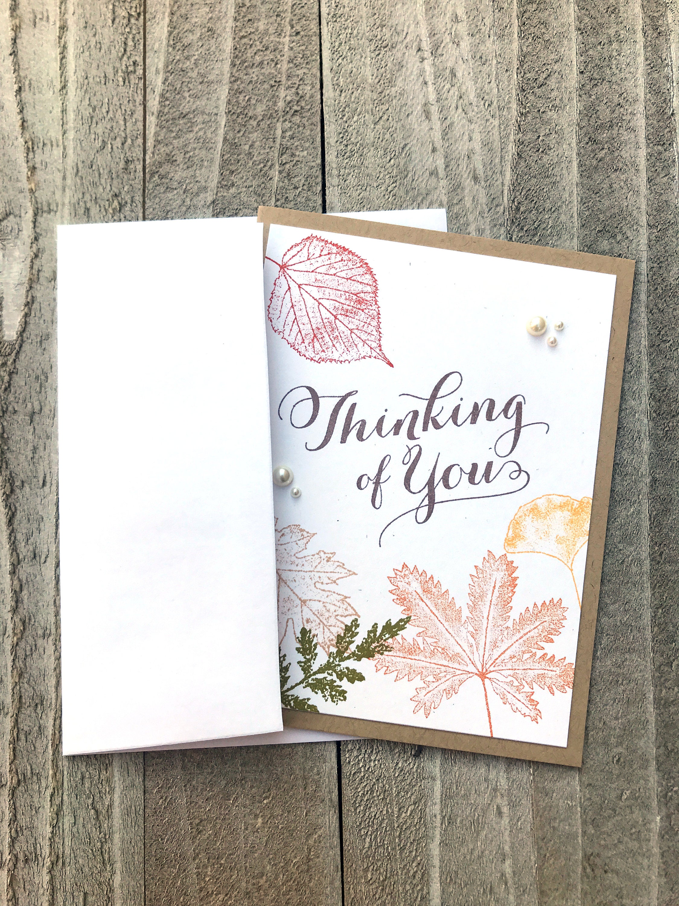 Fall Thinking of You Card - Autumn Card - Fall Leaves Card - Fall Hello ...