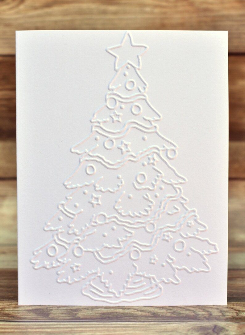 Christmas Cards Boxed Set Embossed Holiday Card Set of 8 Etsy