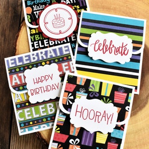 Birthday Gift Card Holder Set of 4 Happy Birthday Money Holder Variety Cards Coworker Gift Money Envelopes Teen Gift Card Envelope image 7