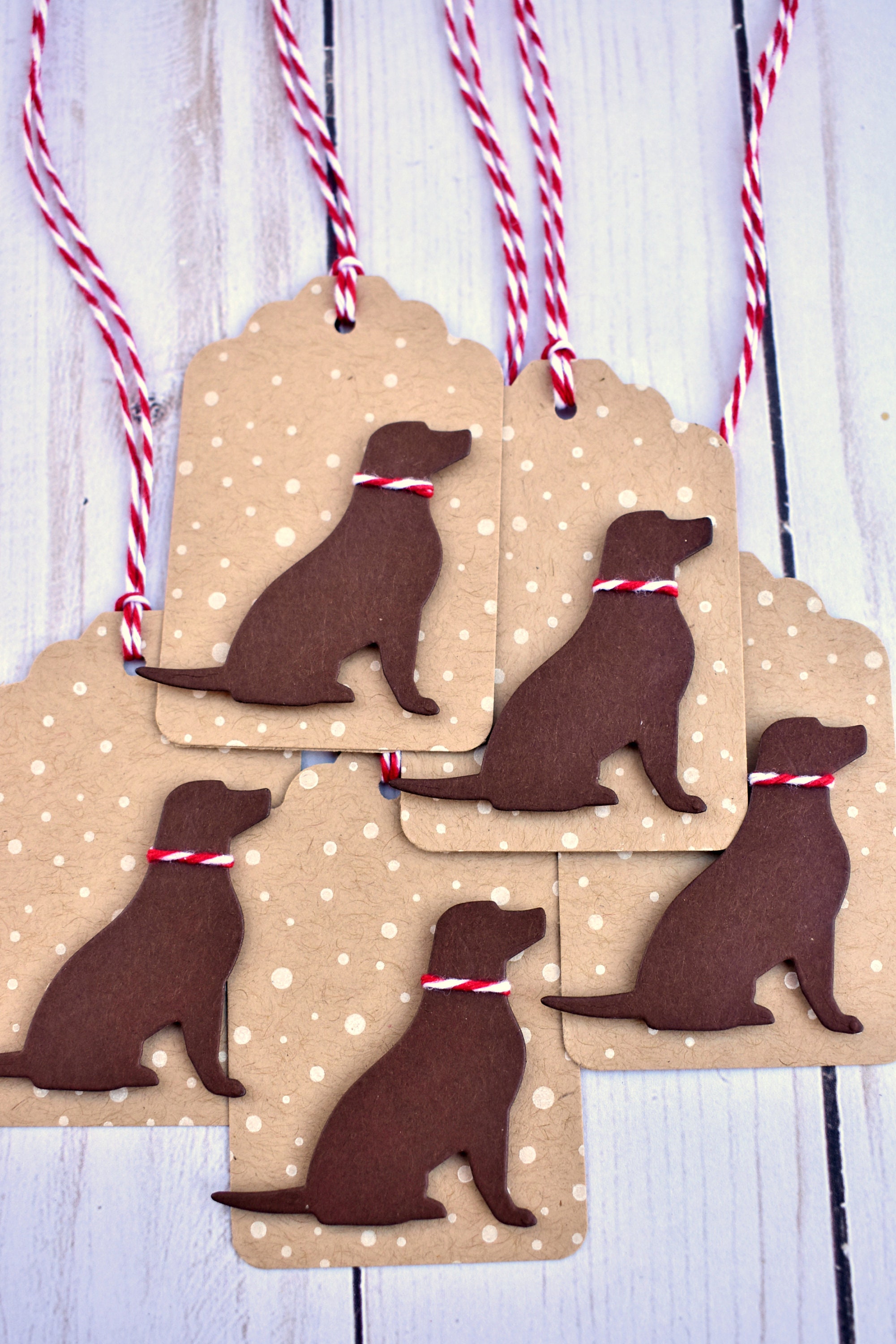 Handmade Dog Christmas Gift Tags Labrador Tags Rustic Etsy