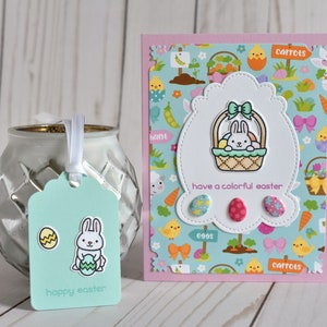 Handmade Easter Basket Gift Tags Blank Happy Easter Tags Pastel Easter Bunny Tags Easter Egg Tag Set Easter Gift for Daughter image 6