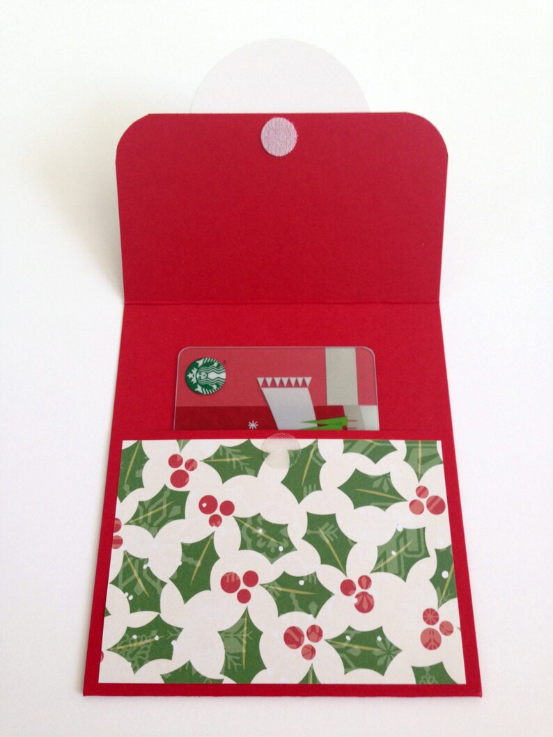 Holly Christmas Gift Card Holders Holiday Gift Card Holder Etsy