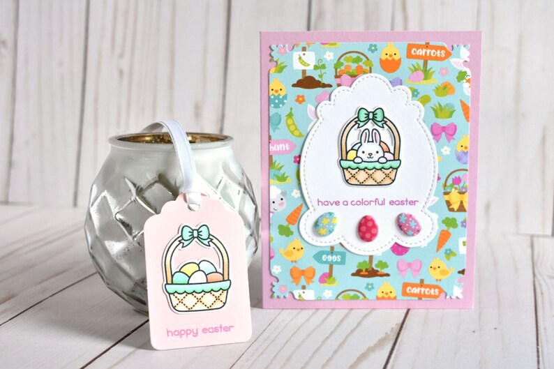 Handmade Easter Basket Gift Tags Blank Happy Easter Tags Pastel Easter Bunny Tags Easter Egg Tag Set Easter Gift for Daughter image 5