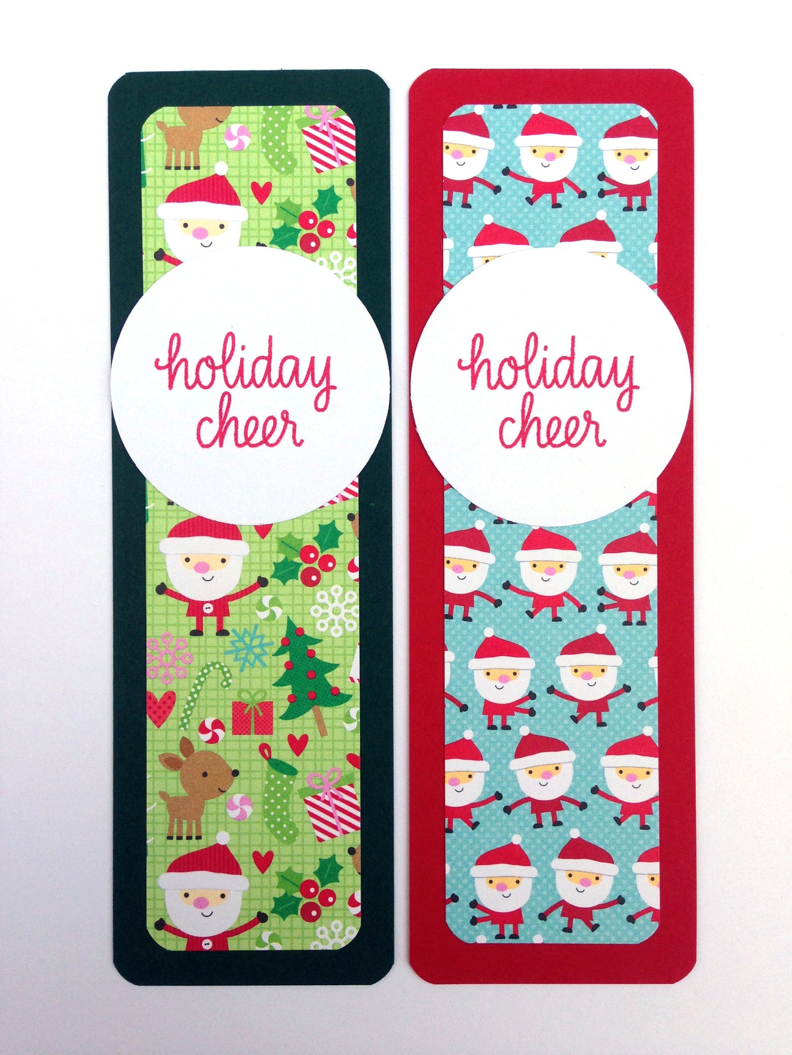 Christmas Bookmarks Handmade Holiday Bookmark Unique Etsy